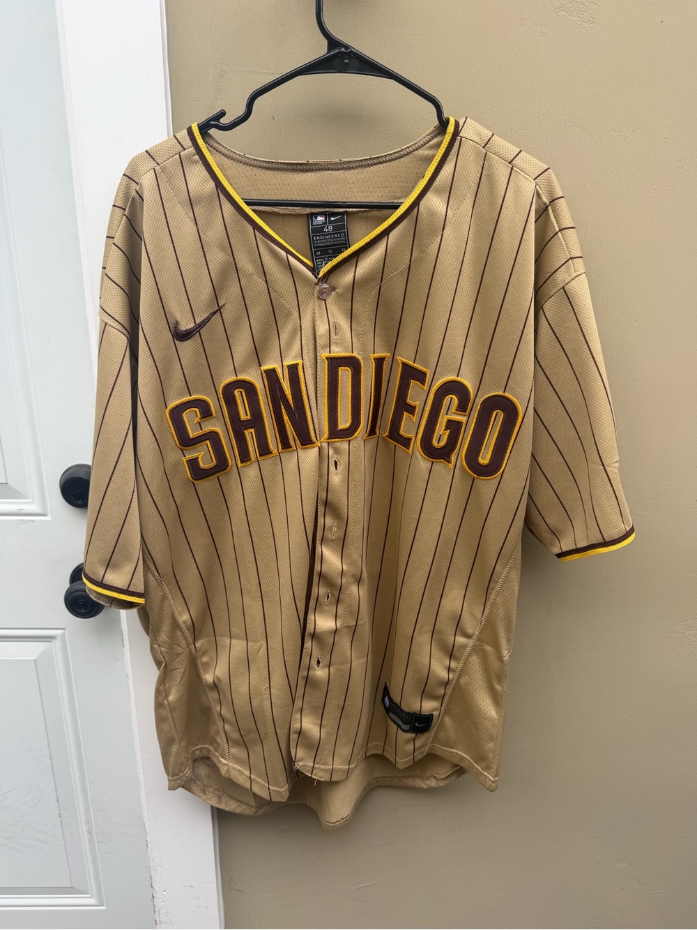 San Diego Tatis Jr. Jersey - Tan with Brown & Yellow Trim